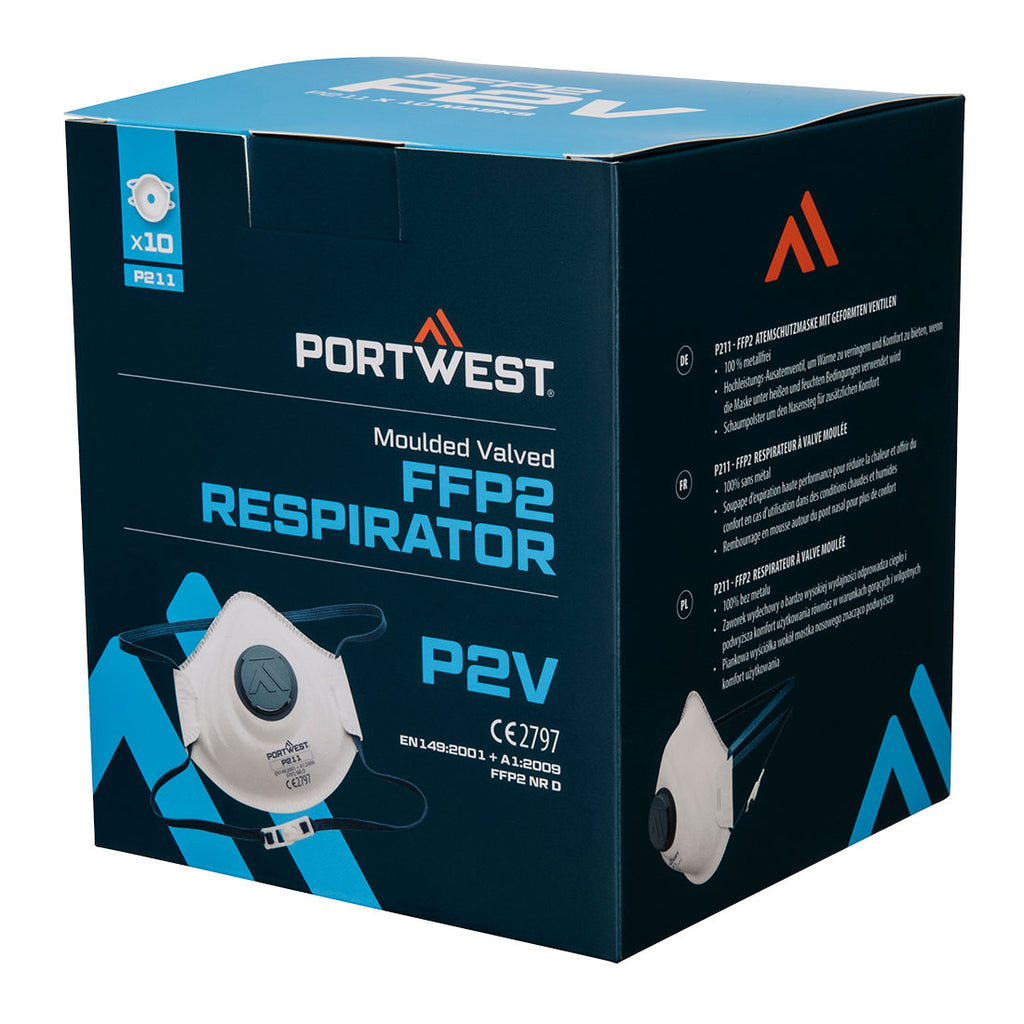 Moulded FFP2 Valved Respirator (Pk10)